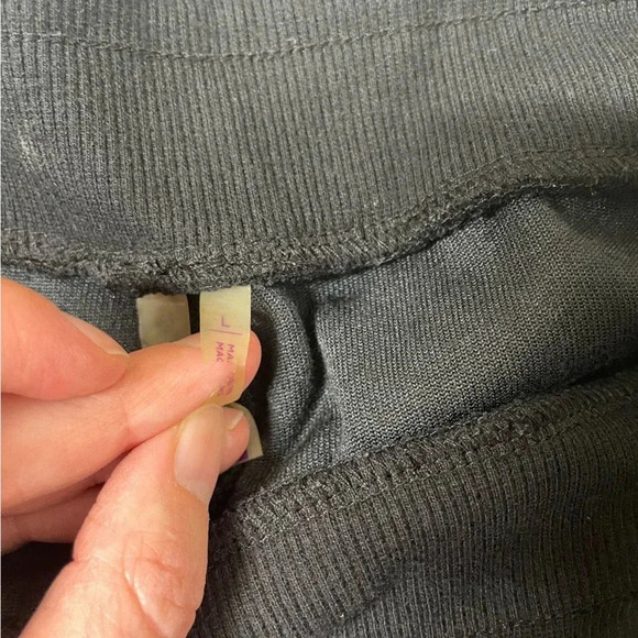 Zella Black Velour Velvet Drawstring Pants Size Large - Picture 3 of 9